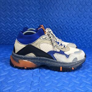 SNKR Project Mens Shoes Size 8.5 Sand Blue Suede Mid Top Casual Sneakers